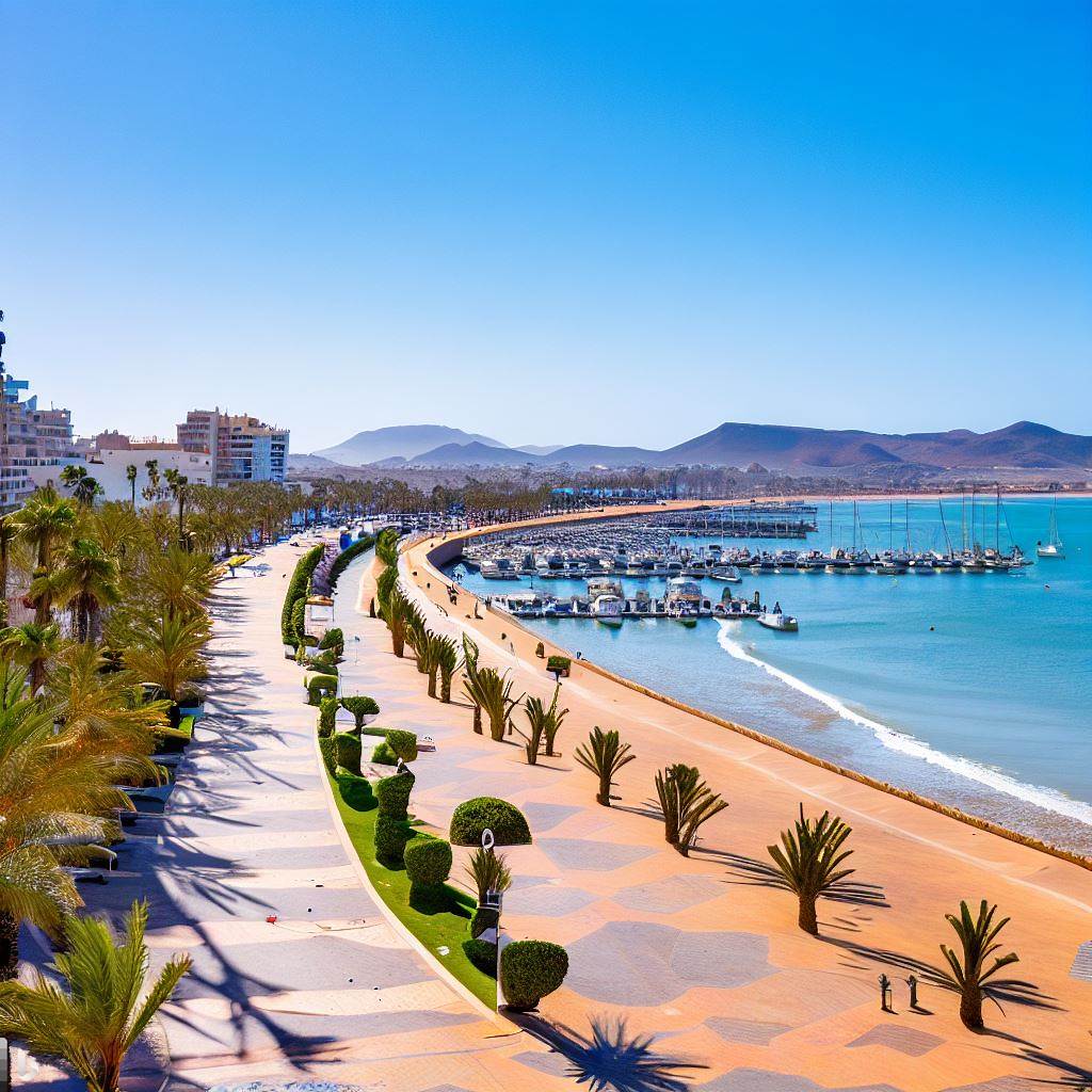 Agadir Seafront marina and promenade 