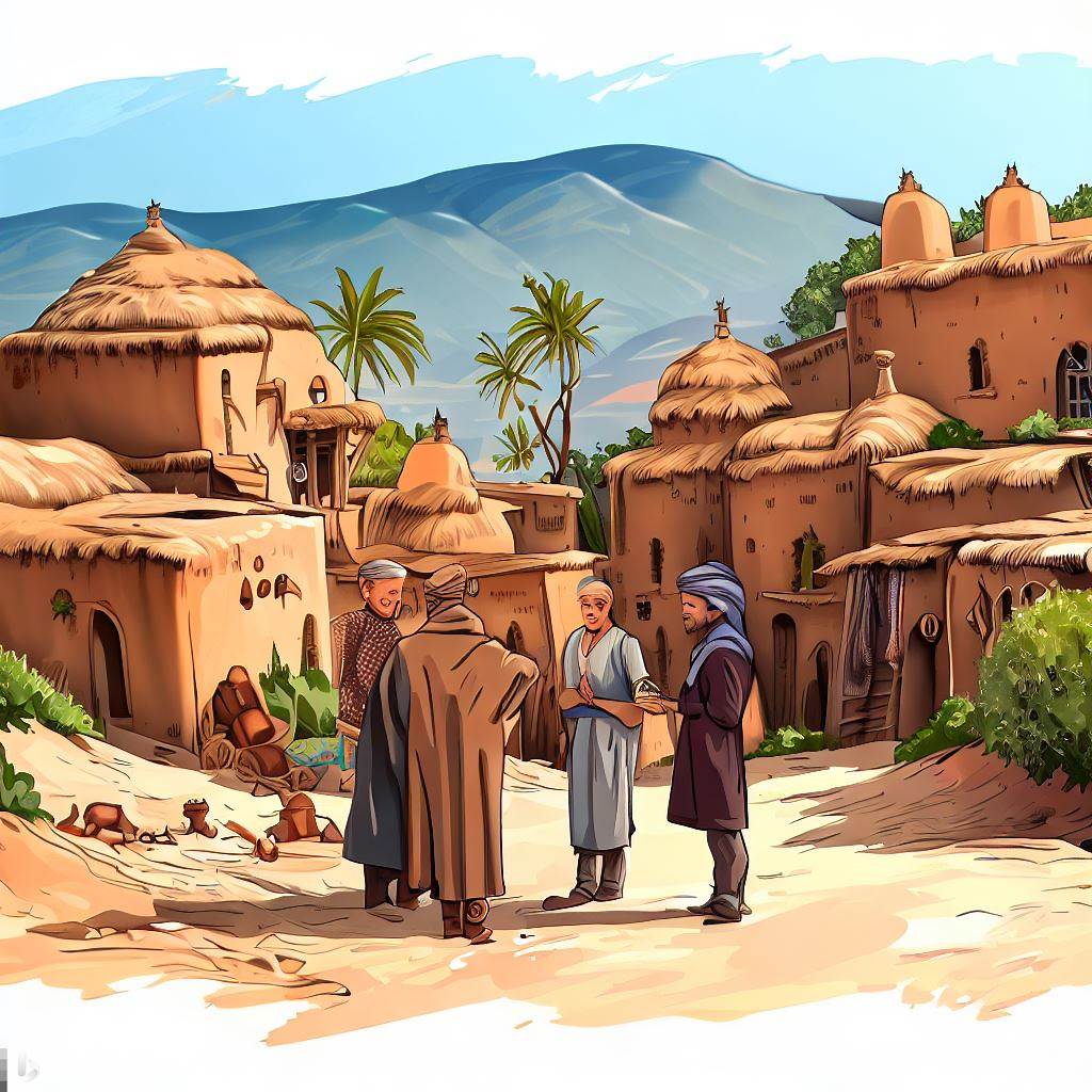 Berber villages people talking 